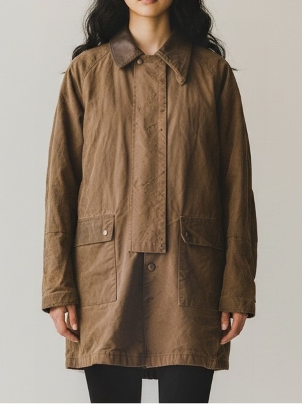 VTG womans Australian Outback Collection Waxed Jacket XXL Brown Waterproof As Is